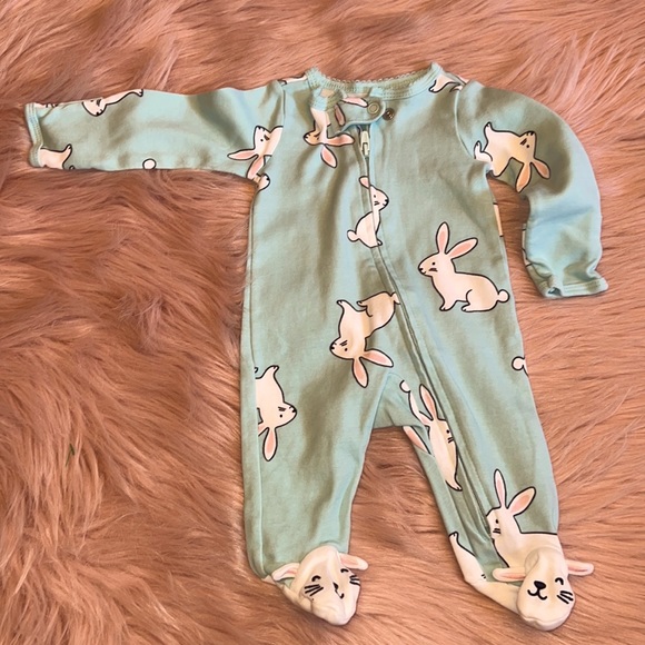 Carter's One Pieces Newborn Caters Zipper Front With Feet Enclosure